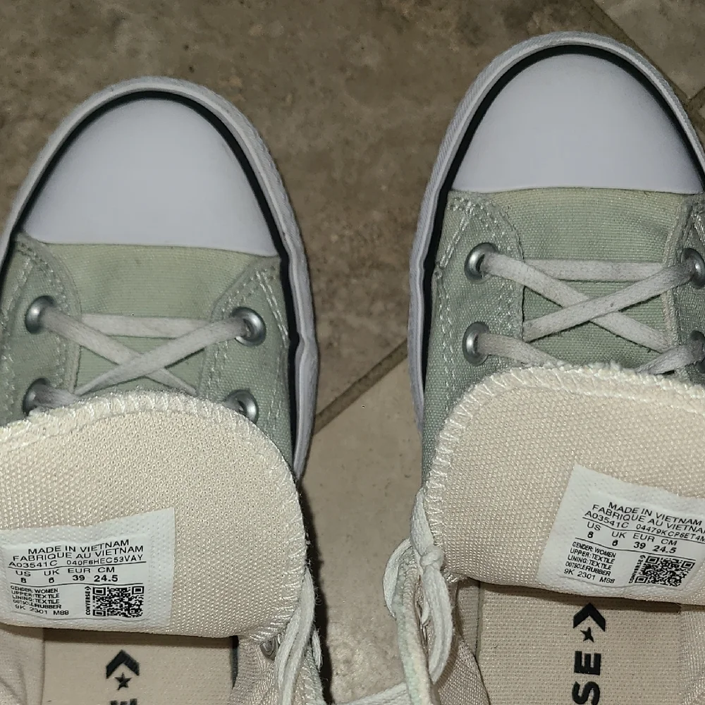 Converse Light Green High-Tops with White Accents - Picture 12 of 12